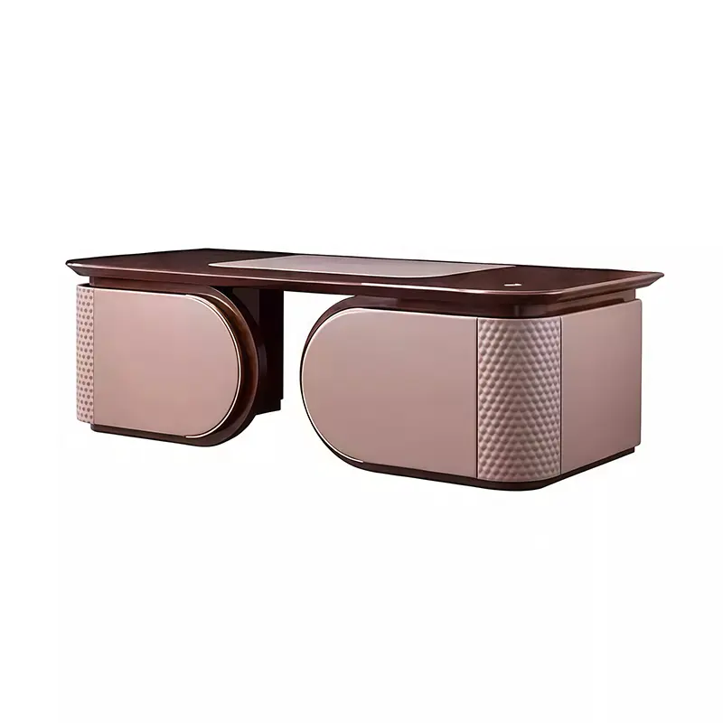 Italian Luxury Bentley-Inspired Executive Desk